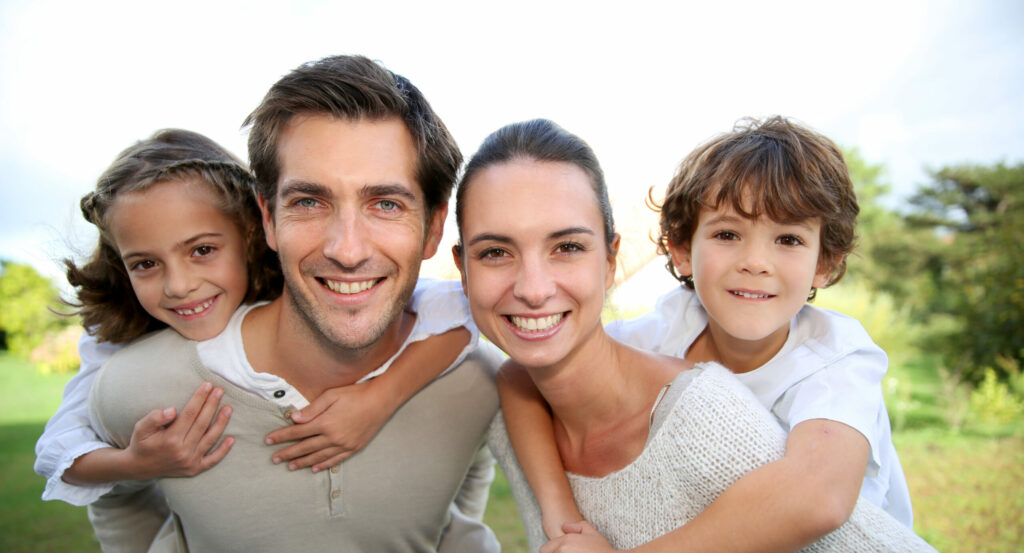 A photo of a happy family