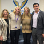 Delfina CEO Senan Ebrahim and Vice President of Product Jessica Barra meet with South Country Health Services Director Kim Worrall and Manager of Clinical Management Brenna Toquam. R to L: Kim Worrall, Jessica Barra, Brenna Toquam, Senan Ebrahim.