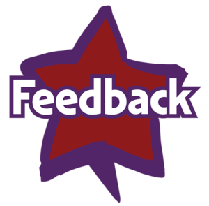 Stakeholder-Feedback-web A red star with the word Feedback on it
